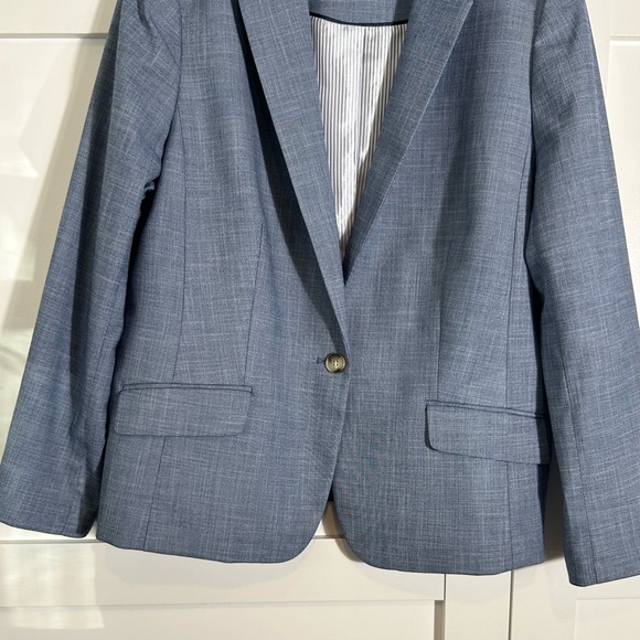 Talbots Women's Blue Linen Look Blazer in Size 18 - Picture 4 of 16